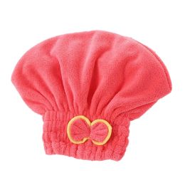 Wrap Turban Head Hat Turban Bun Cap Hair Towel Hair Drying Towel Bath Towel Bathroom Accessories Shower Cap Bowknot Quick Dry