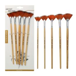 Fan Tip Paintbrush Professional Watercolour Paint Brush for Beginner Acrylic Gouache Watercolour Painting Mininatures