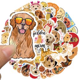 50pcs Cute Dog Golden Retriever Stickers For Kids Waterproof Laptop Luggage Guitar Skateboard Scrapbooking Graffiti Decals