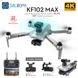 Drones Kf102 / Kf102max Drone 4k Profesional with Hd Camera 5g Wifi Gps 2axis Anti Shake Gimbal Quadcopter Brushless Motor Mini Dron