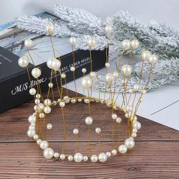 Party Supplies Crown Cake Topper Pearl Happy Birthday Toppers Wedding Engagement Decoration