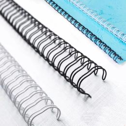 Spines 20Pcs/Lot 6.4/7.9mm Steel Iron Double Loop Binding Machine Binder Wire Calendar For LooseLeaf Notebook Office Equipment Practic