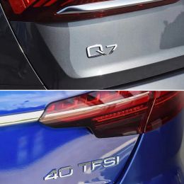 3D ABS Car Emblem Rear Trunk Nameplate Sticker Badge Logo For Audi A1 A3 A4 A5 A6 A7 A8 Q2 Q2L Q3 V6T Q5 2.0T Q7 30 50 TFSI TDI
