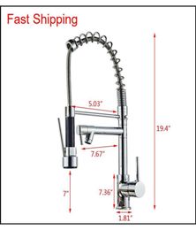 All Copper Kitchen Faucet Stainless Steel 360 Rotatable Extension Type Double Outlet Spring Faucet Can qylHYZ bdesports6492838