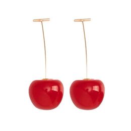 Small Fresh Sweet Lovely Cherries Earrings Pendant Red Charm Korean Earrings Jewelry Fruit Earrings Japanese