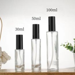 30/50/100ml Portable Spray Glass Bottle Perfume Cosmetic Alcohol Container Travel Ultra Mist Clear Atomizer Sanitizer Dispenser
