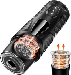 Automatic Male Masturbators Sex Toys for Men, Male Masturbator Cup with 7 Thrusting Rotation Modes for Penis Stimulation, 3D Realistic Textured Electric Pocket