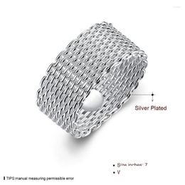 Cluster Rings 925 Sterling Sier Interwoven Web Ring for Woman Fashion Charm Engagement Smycken Drop Delivery DHTMB