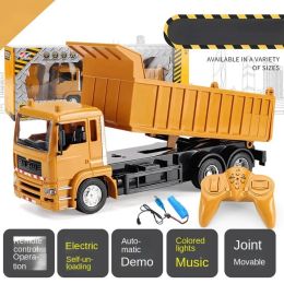 RC Remote Control Dump Transporter Truck Engineering Model Electric Toys Children for Boys