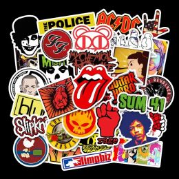 50Pcs Rock Band Stickers Pack Music Decals Vinyl Graffiti for Teen Girl Boy Stationery Notebook Laptop Luggage Skateboard Decor