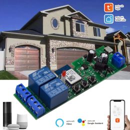 WiFi Switch Smart Garage Door Opener Controller 2CH Relay Module Work With Alexa Echo Google Home SmartLife/Tuya APP Control