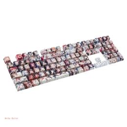 Accessories Y5JF 108 Keys/set Personality OEM Profile Opaque Anime Theme Keycap PBT Dye Sublimation for KEY Caps for Mechanical Keyboard