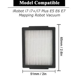 Side Brushes & Roller Brushes & Hepa Filters for iRobot Roomba i7 i7+ E5 E6 I Series Robot Vacuum Cleaner Parts Replacement Kit