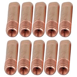 10pcs MIG/MAG Welding Torch Tips Holder Gas Nozzle 0.8mm/1.0mm/1.2mm Apertures For MB-15AK Welding Torches Power Tool Accessory