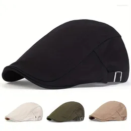 Berets Fashion Hip Hop Cap Men Spring And Summer Solid Color Beret Women Wild Hat Outdoor Sun Forward Hats