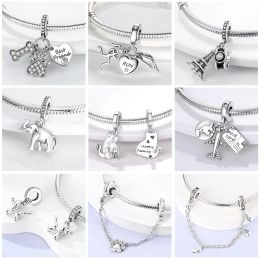 Silver Color 925 Silver Firefly Butterfly Dragonfly Charms Fit Original Pandora Beads Pendent Dangle Bracelet DIY Women Jewelry