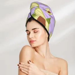 Towel Girl Hair Drying Hat Colorful Avocado Cap Bath MicrofiberTowel Absorption Turban