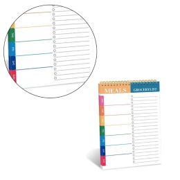 Daily To-do-list Planner Weekly Meal Planner Waterproof Clear PP Cover 52 Page Double-side Writable for Journaling