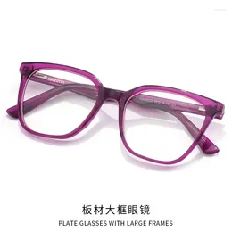 Sunglasses Frames 55mm BLACK Fashion Women Square Eyeglasses Retro Optical Men Plastic Eye Glasses Trend Anti-Blue Light Computer 98033