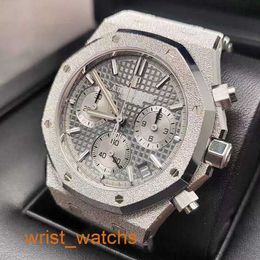 AP Wrist Watch Collection Royal Oak Series 26239BC Platinum Frost Gold Grey Plate Mens Fashion Leisure Business Sports Machinery Back Transparent Watch