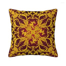 Pillow Rococo Kaleidoscopic Floral Covers Velvet European Baroque Art Case For Sofa Square Pillowcase Bedroom Decoration