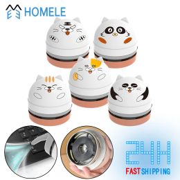 Mini Desktop Vacuum Cleaner Automatic Portable Small Rubber Confetti Computer Table Sweeper Office Student Pencil Crumbs Brush