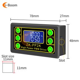 ZK-PP2K Cycle Delay Drive Module Pwm Motor Governor Frequency Duty Cycle Adjustable Module Pulse Frequency Cycle 1hz-150khz