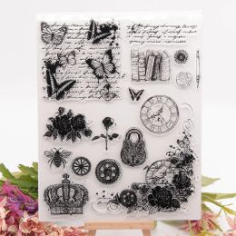 2023 Retro Style Metal Cutting Dies Clear Stamps for Card Making Dies Scrapbooking DIY Rubber Stamps and Dies Craft Decoration