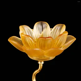 Candle Holders 2x Lotus Ghee Lamp Holder Butter Candlestick For Bedroom Wedding Diwali Puja Dining Table Holiday