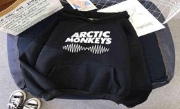 2021 Autumn Winter ARCTIC MONKEYS Sound Wave Printed Fleece Hoodies Long Sleeve Pullovers female Hip Hop Skateboard Sweatshirts G12930134