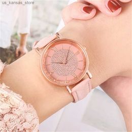 Wristwatches Luxury es Rose Gold Stainless Steel Dial Casual Bracele Women Lady Wrist Digital Delicate Gift es 240409