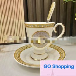 High-end Ceramic Coffee Cup Set Coffee Set Spoon Gift Box Couple's Cups Wedding Home Gift