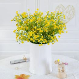 Decorative Flowers Simulation Gypsophila Bouquet Plastic Fake Green Plant Indoor And Outdoor Decoration Artificial Flower Pink Babysbreath