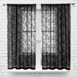 Curtain Attractive Extra Soft Classic Style Floral Patterned Sheer Window Drape Polyester Lace Household Supplies