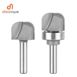 Dreanique 1PC 8 mm Shank Bowl and Tray Cutter Router bit Hollow Cutter Groove Cutter 2 Flutes Woodworking Milling Cutter Tool