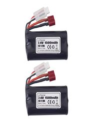 2PCS 74V 1500mAh TPlug Lithium Battery Is Used For Wlotys 12423 12401 12403 12428 HM163 HM164 YC200 9155 9156 4WD HighSpeed Off2408566