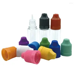 Storage Bottles 200pcs Hard PET 10ml Bottle Plastic Dropper Vial For Essential Oil Liquid Empty Jar With Child Protection Cover And Long Tip