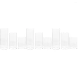 Candle Holders Glass Cup Clear Household Shades Pillar Holder Cylinder Tall Candles