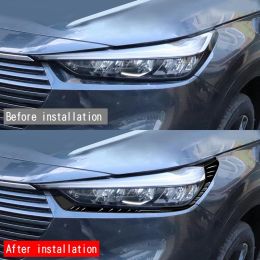 Car Styling Front Headlights Eyebrows Eyelids Trim Strip for Honda HRV HR-V Vezel 2021-2023 lamp Eyelash Stickers B