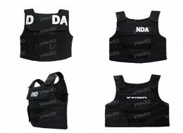 Tide Letter Black Motorcycle Vest Adjustable Protective Vests Womens Mens Kids CS Game Body Armor6265688