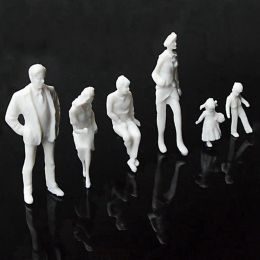 10Pcs 1:25/30 Scale People Figures Model Material ABS Plastic White Human Scale DIY Hand Model Miniature Scene Multi-Style Pose