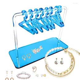 Hooks Jewelry Organizer Stand Acrylic Mini Coat Hanger Rack Earring Display Show Case Hook For Girls DIY Gift