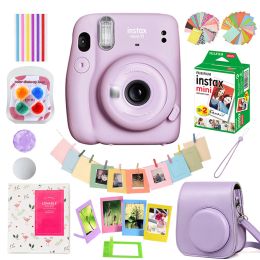 Camera Original Fujifilm Instax Mini 11 Instant Camera With 20 Sheets Mini Film Paper Camera Shoulder Strap Bag Accessories Bundle Kit