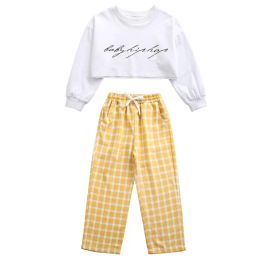 New 2020 Children Hip-hop Dance Clothes Tops And Pants Hiphop Suit Girls Cheerleading Jazz Dance Street Wear Performance Clothes