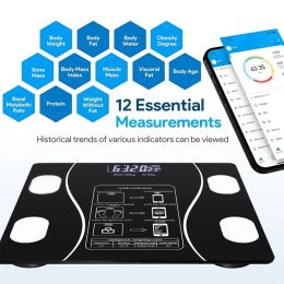 1pc Weight Scale ,Intelligent Digital LED Weight Scale With Fat Measure Bluetooth Scale,Small Electronic Scale,Body Fat Scale