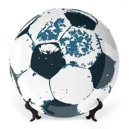 Decorative Figurines Vintage Football Backgorund American Sports Theme Decor Ceramic Plates Household With Display Stand