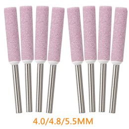 8PCS Burr Grinding Ceramic Chainsaw Sharpener Stone File 4mm 4.8mm 5.5mm Chain Saw Sharpening Carving Grinding Tools