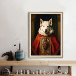 Vintage Funny Dog Portrait Dachshund German Shepherd Jesus Poster and Prints Canvas Painting Wall Art Picture Home Room Decor