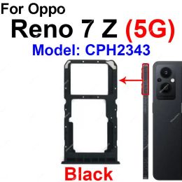 SIM Card Tray For OPPO Reno 7 7Lite 7SE 7Z 4G 5G Dual SIM Card Tray Slot Card Reader Holder Socket Replacement Parts