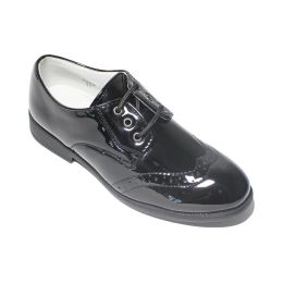 Sneakers New Boys Black Formal Suit Shoes Lace Up Faux Leather First Communion Shoe For Kids Prom Wedding School Smart Dress Brogues Shoe